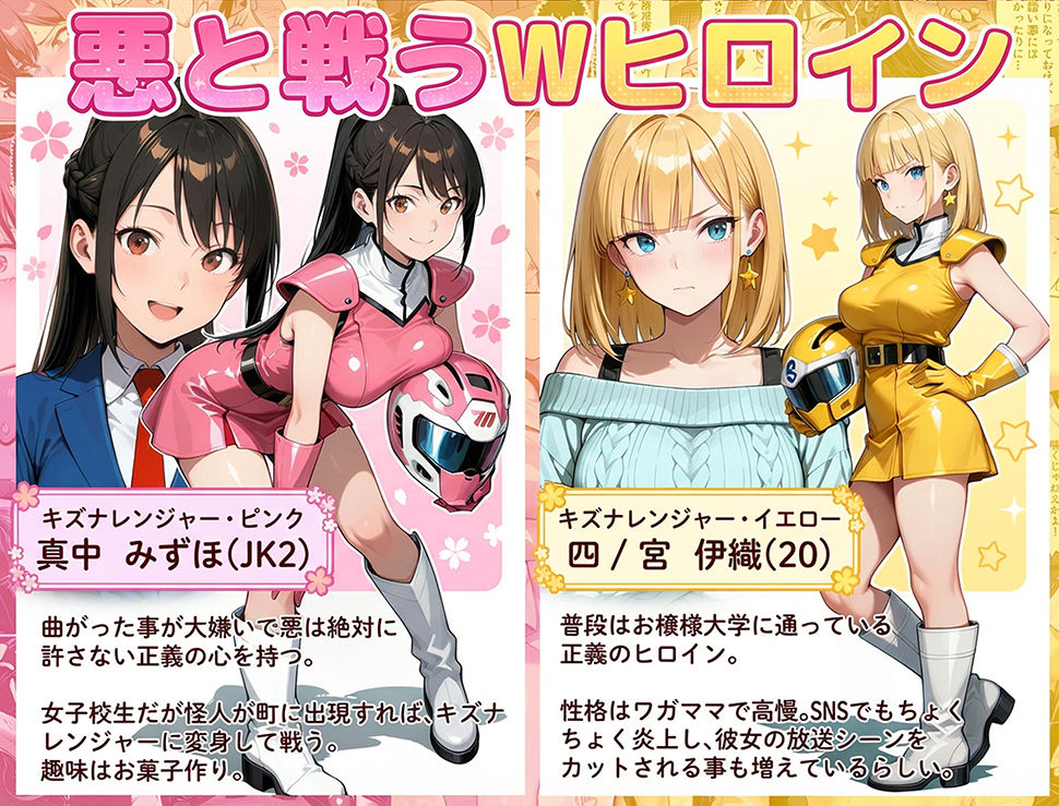 正義の戦隊ヒロイン！無限ハードSEXで戦えないほど快楽依存に調教され悪の組織に完堕ちする！・後編 - d_706403 - ラブリークラフト