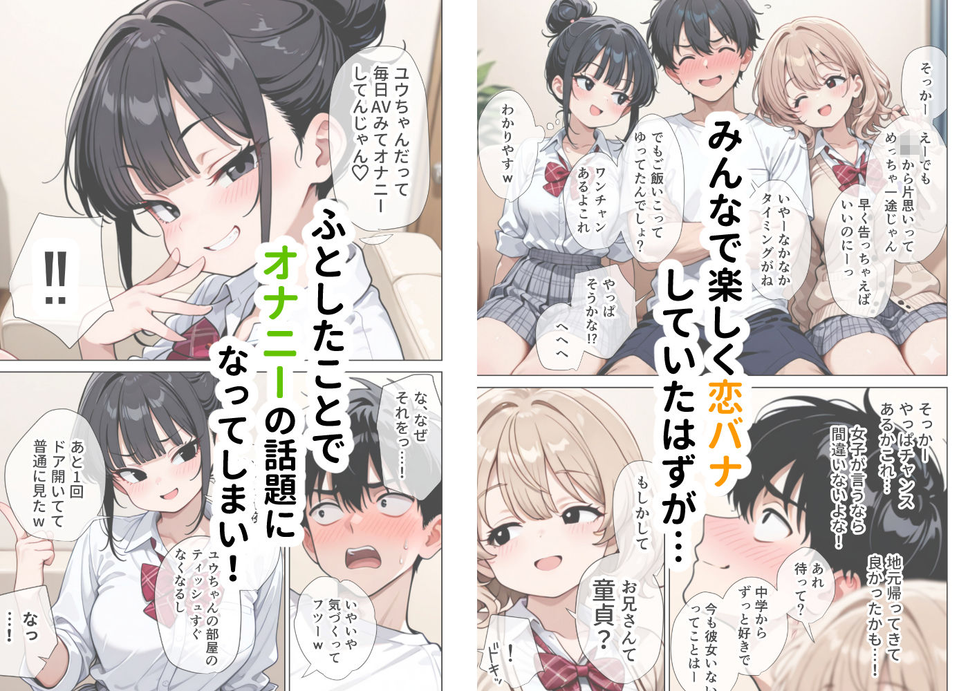 【イけ】【イくな】J●なんかに全然キョーミがない僕を強●勃起させ脳がバグるほど相反責めしてくる甘サド義妹とその友達 - d_726134 - ぱびゅ