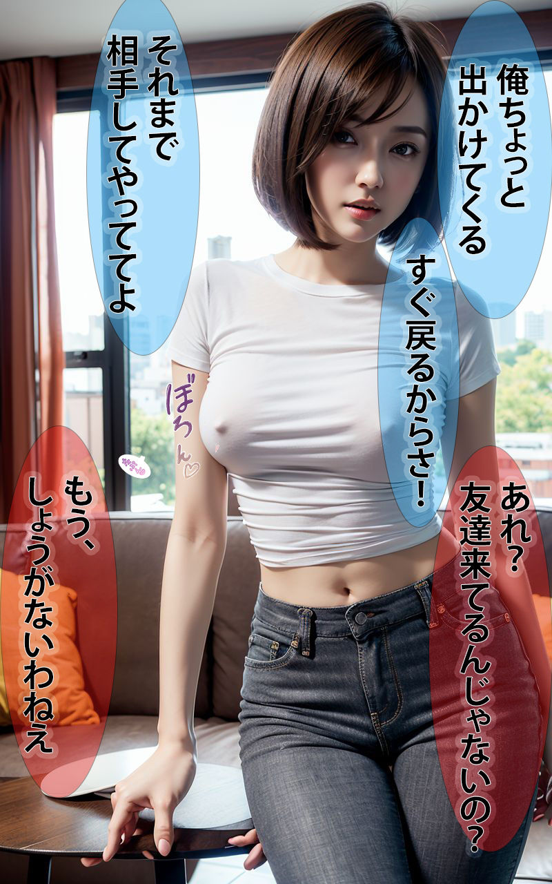 筆おろしするスリム巨乳母