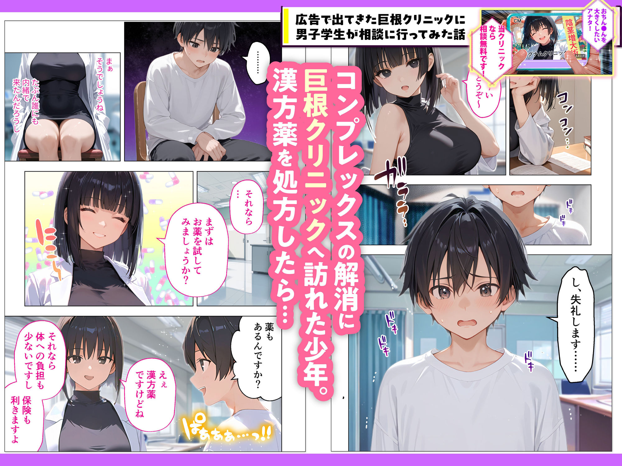 広告で出てきた巨根クリニックに男子学生が相談に行ってみた話 - d_589800 - COMICアイル