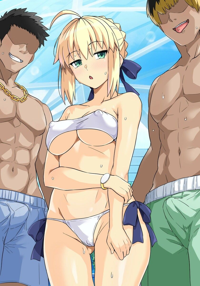 セイバーさん ヤリモクナンパ待ち プール編 （おまけミニCG集つき） - d_656682 - ろいやるびっち