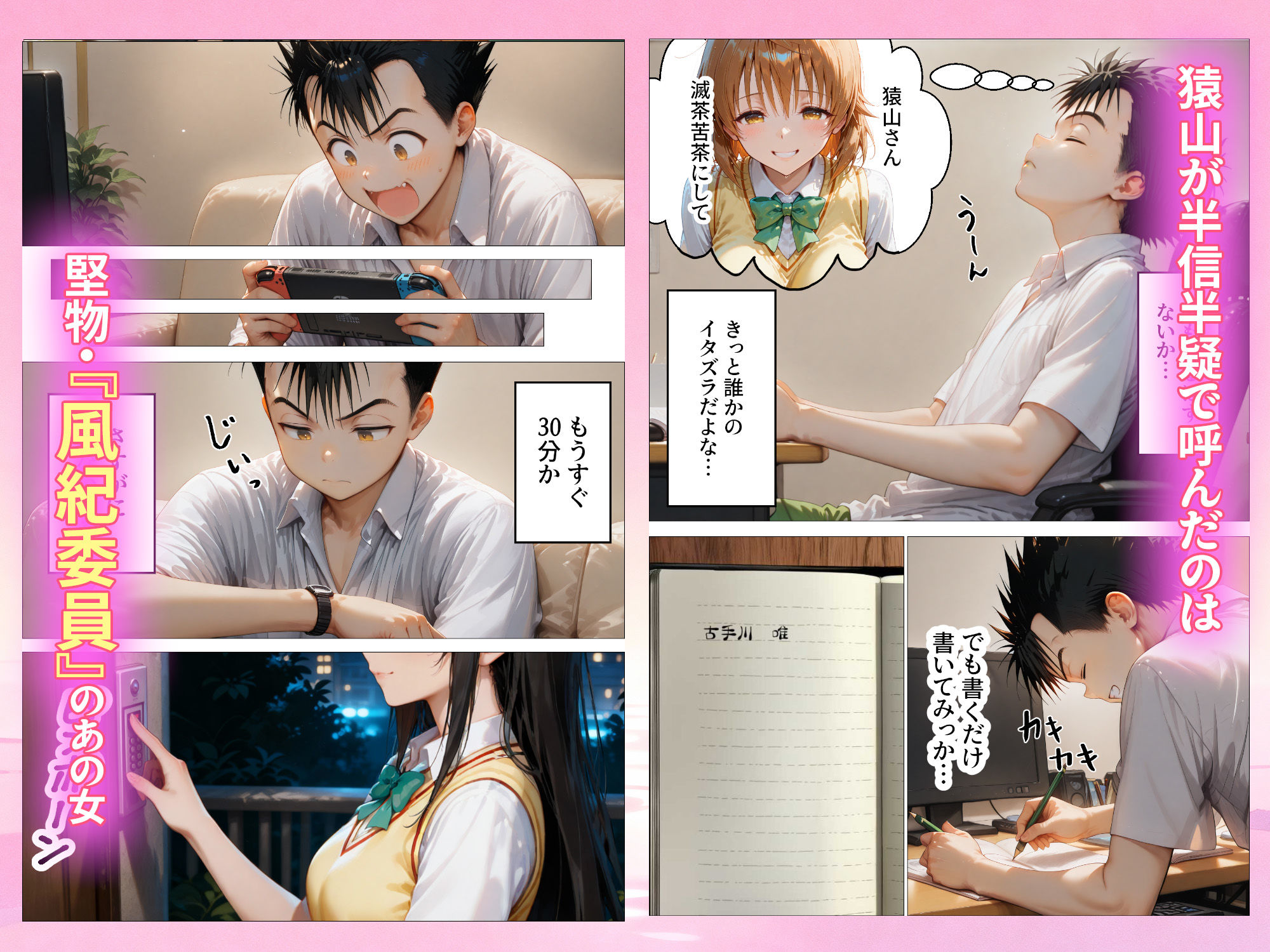 本番あり!?デリヘルノートでとらぶるハーレムをNN強奪してみた  古○川唯  西○寺春菜  籾岡里○ - d_686844 - AI魔法おじさん