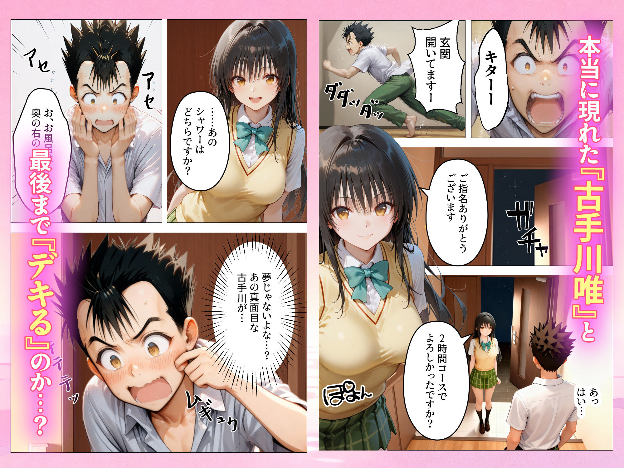 本番あり!?デリヘルノートでとらぶるハーレムをNN強奪してみた  古○川唯  西○寺春菜  籾岡里○ - d_686844 - AI魔法おじさん