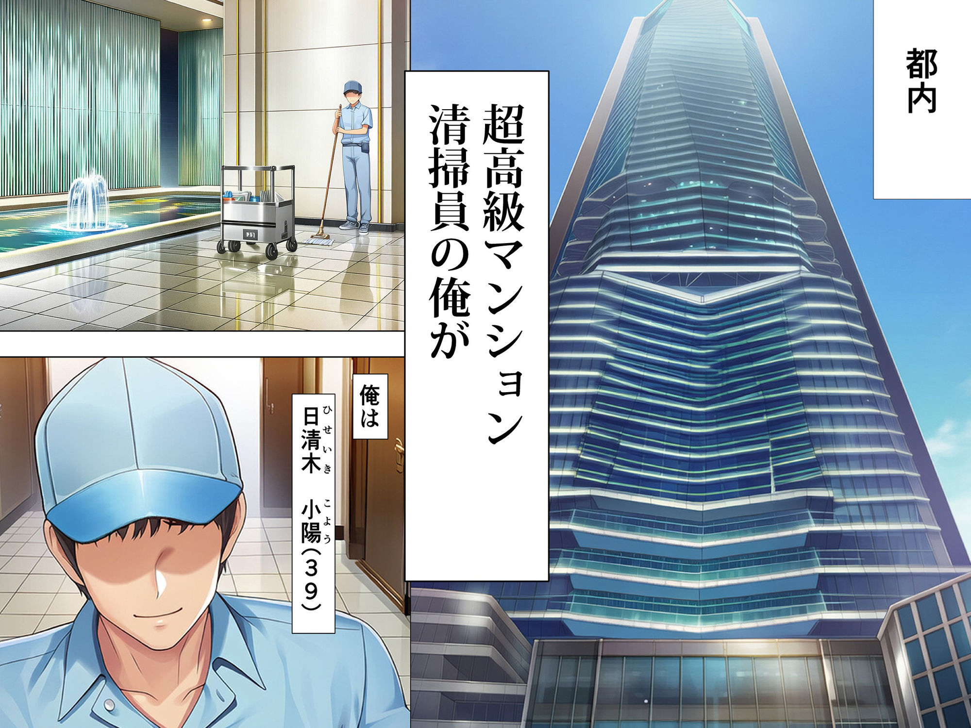 超高級マンション清掃員の俺、仕事ついでにハイスペ美人居住者たちの愚痴を聞いていたら完全合意の中出しハーレム生活を送ってしまう - d_691785 - 夜あくび小隊