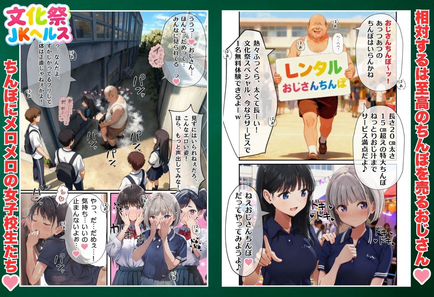 【大乱交】文化祭JKヘルス VS レンタルおじさんちんぽ - d_583413 - 種付け出版