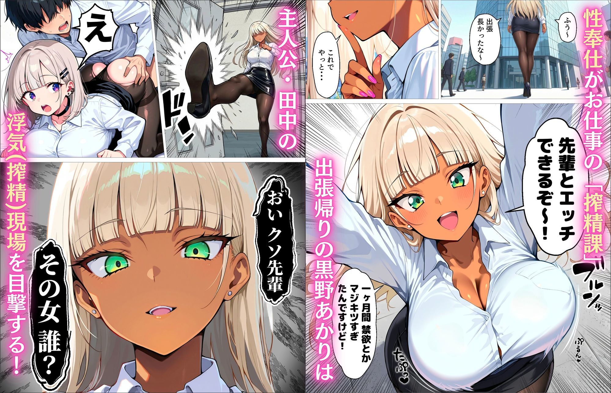 新卒の黒ギャルとダウナーギャルが「2人で」搾精してくれる話 - d_719384 - okita