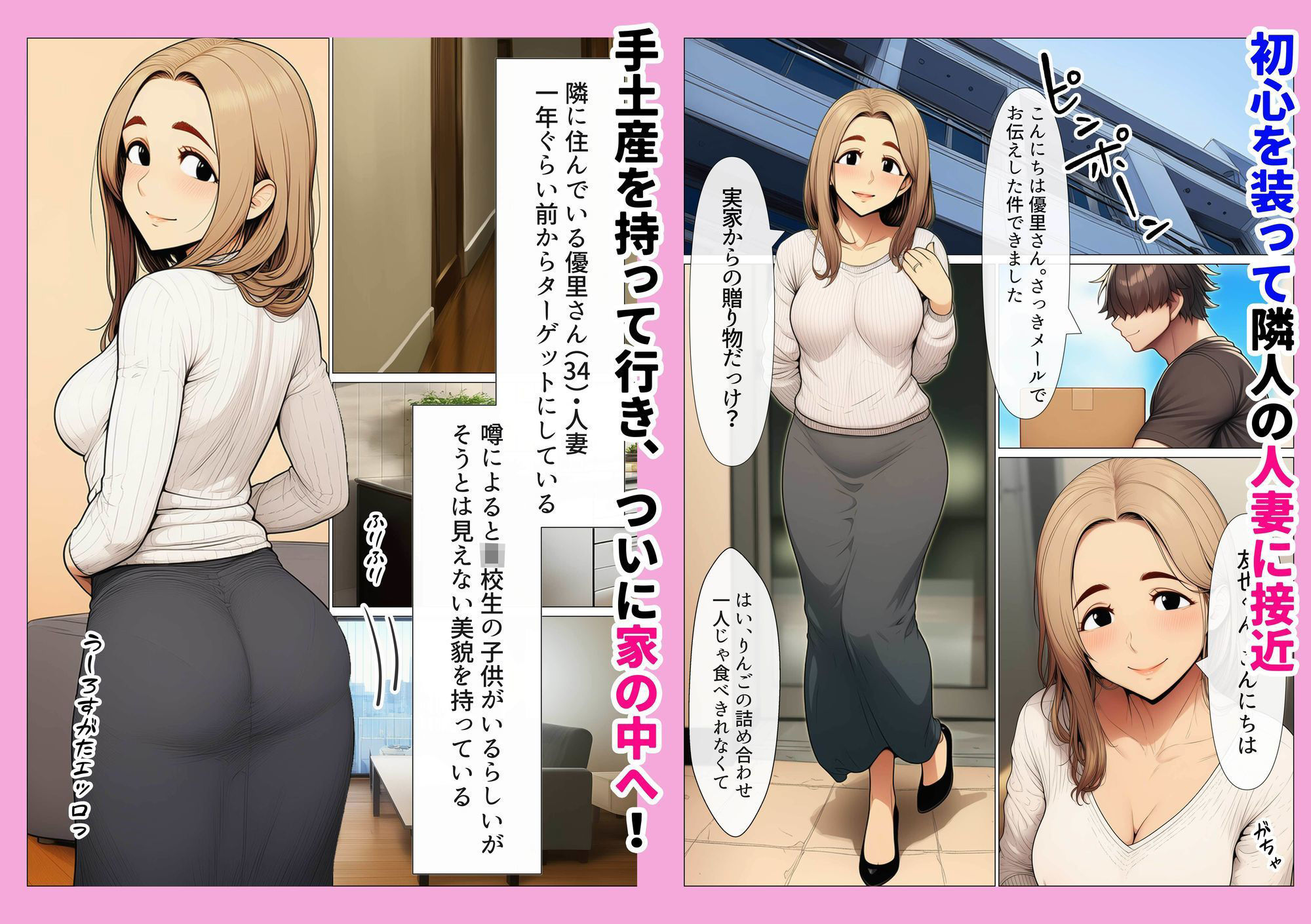 奥手のふりしてNTR成功!隣に住んでる美人主婦(34)は案外チョロかったw - d_736631 - わんどーる