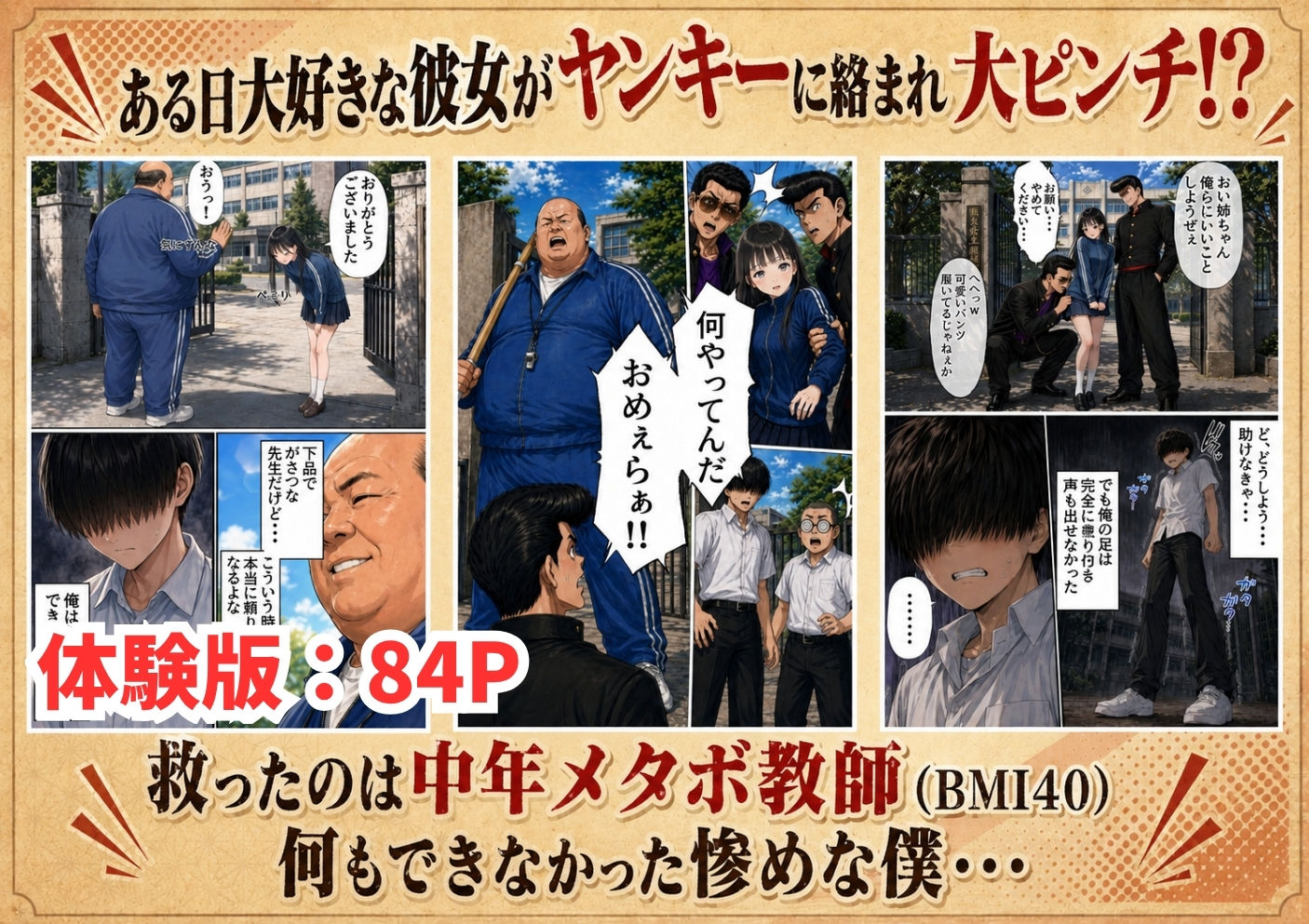【昭和編】想いを寄せていたクラスメイトが中年メタボ教師(BMI40)と肉体関係だった件 - d_758649 - 竿役が種付けおじさんじゃないとヌケないんだが・・・