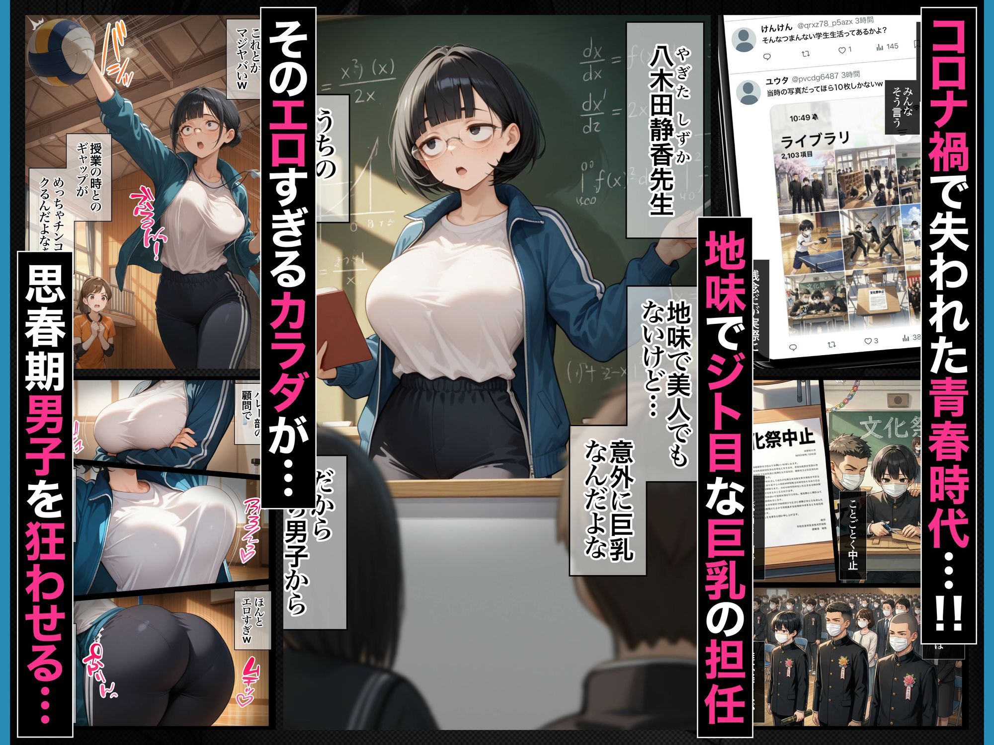 ジト目で地味な巨乳の担任を孕ませたい 担当科目:数学 バレー部顧問 独身 愛称:シズちゃん・ヤギT(30歳) - d_757104 - ZOCKZOCK出版